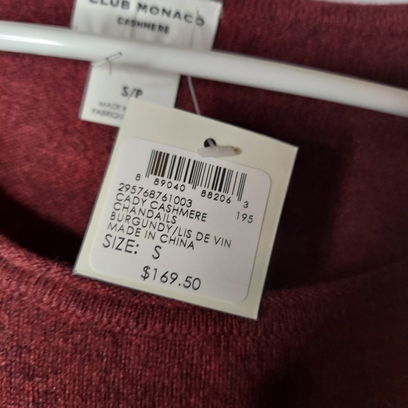 NWT Club Monaco Cady Cashmere Sweater - Picture 7 of 9